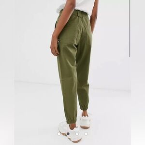 STRADIVARIUS cargo green pants